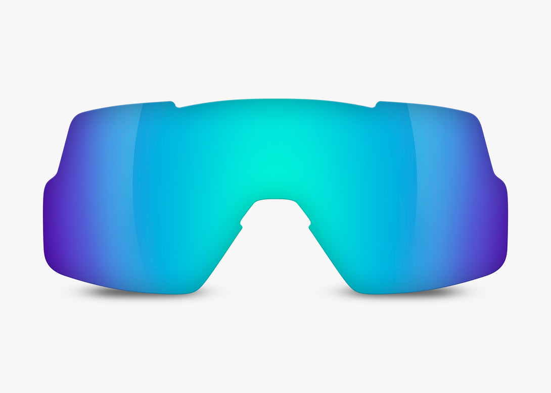 Standard Glacier Mirror Non-Polarized Replacement Lens Compatible with Spy Optic Monolith Sunglasses from Fuse Lenses