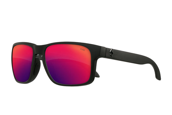 Fuse Lenses Nova Red Mirror replacement lenses shown in Oakley Holbrook frames