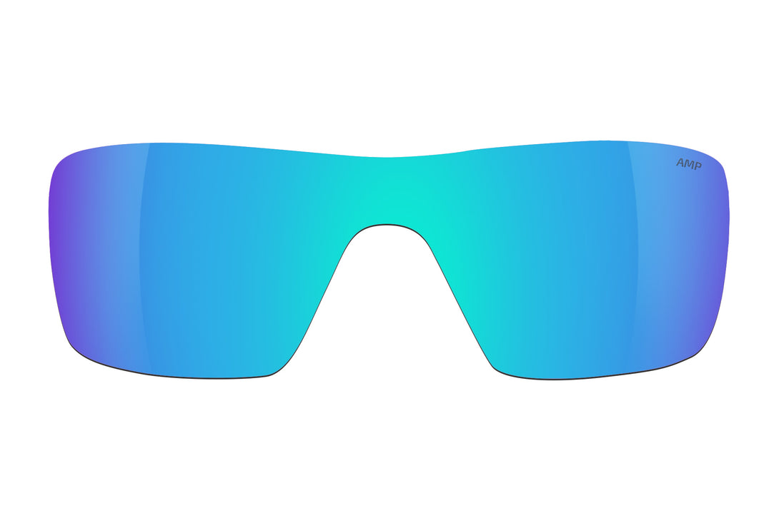 AMP Glacier Mirror Polarized Replacement Lens Replacement Lens Compatible with Oakley Straightback Sunglasses from Fuse Lenses