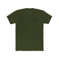 Minimal Fuse Olive Tee — Subtle Front Patch Logo Cotton T-Shirt