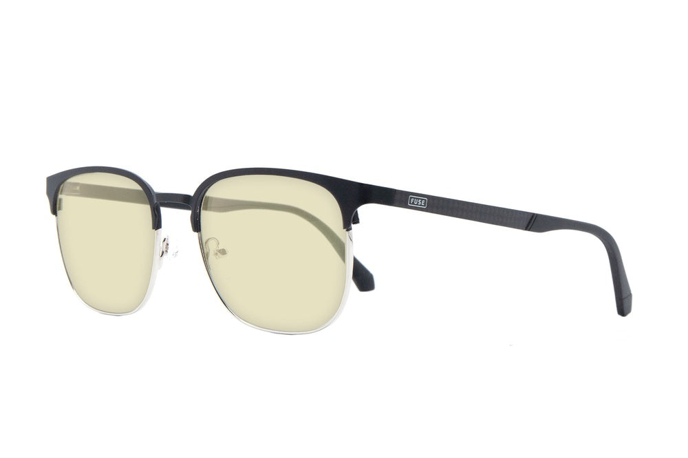 Quincy | Black Silver Split | Computer Glasses