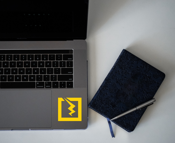 Fuse Square Bolt Vinyl Sticker | Yellow