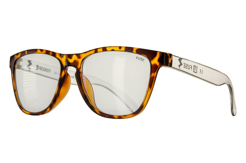 3 Rooker | Tortoise Clear Split | Blue Light Glasses