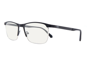 Stuart | Black Silver Split | Blue Light Glasses