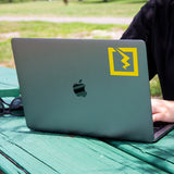 Fuse Square Bolt Vinyl Sticker | Yellow