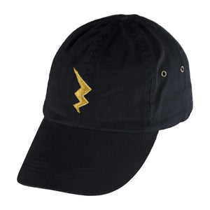 Black Dad Hat with Fuse Bolt Design 